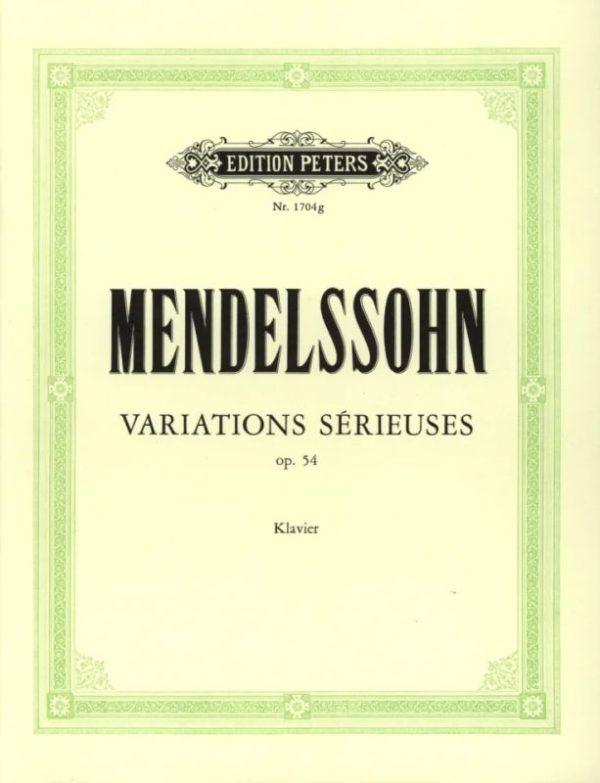 Pianos Arévalo - Mendelssohn. Variations Sérieuses. Op.54. Piano