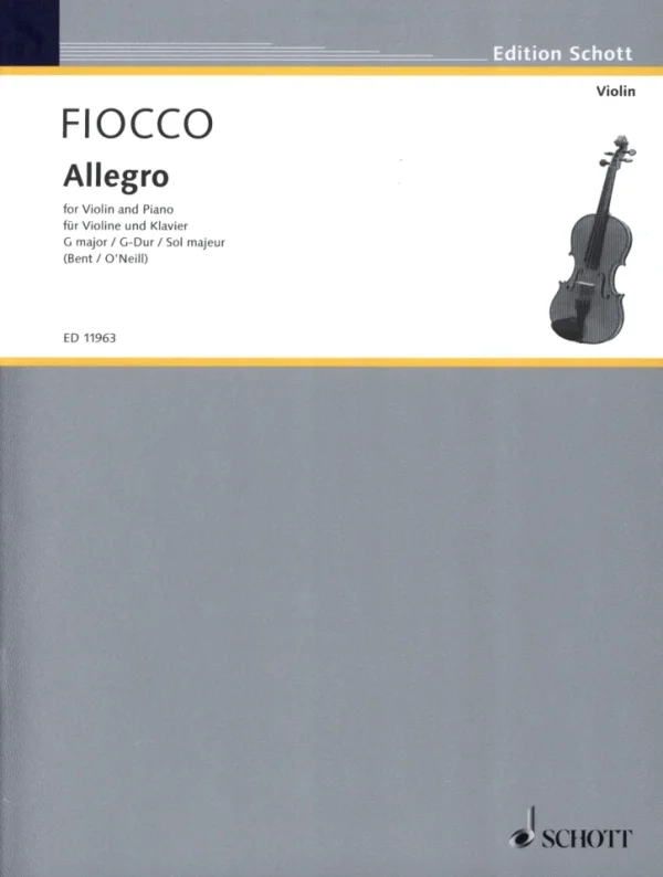 Pianos Arévalo - Fiocco. Allegro G Major (Violín)