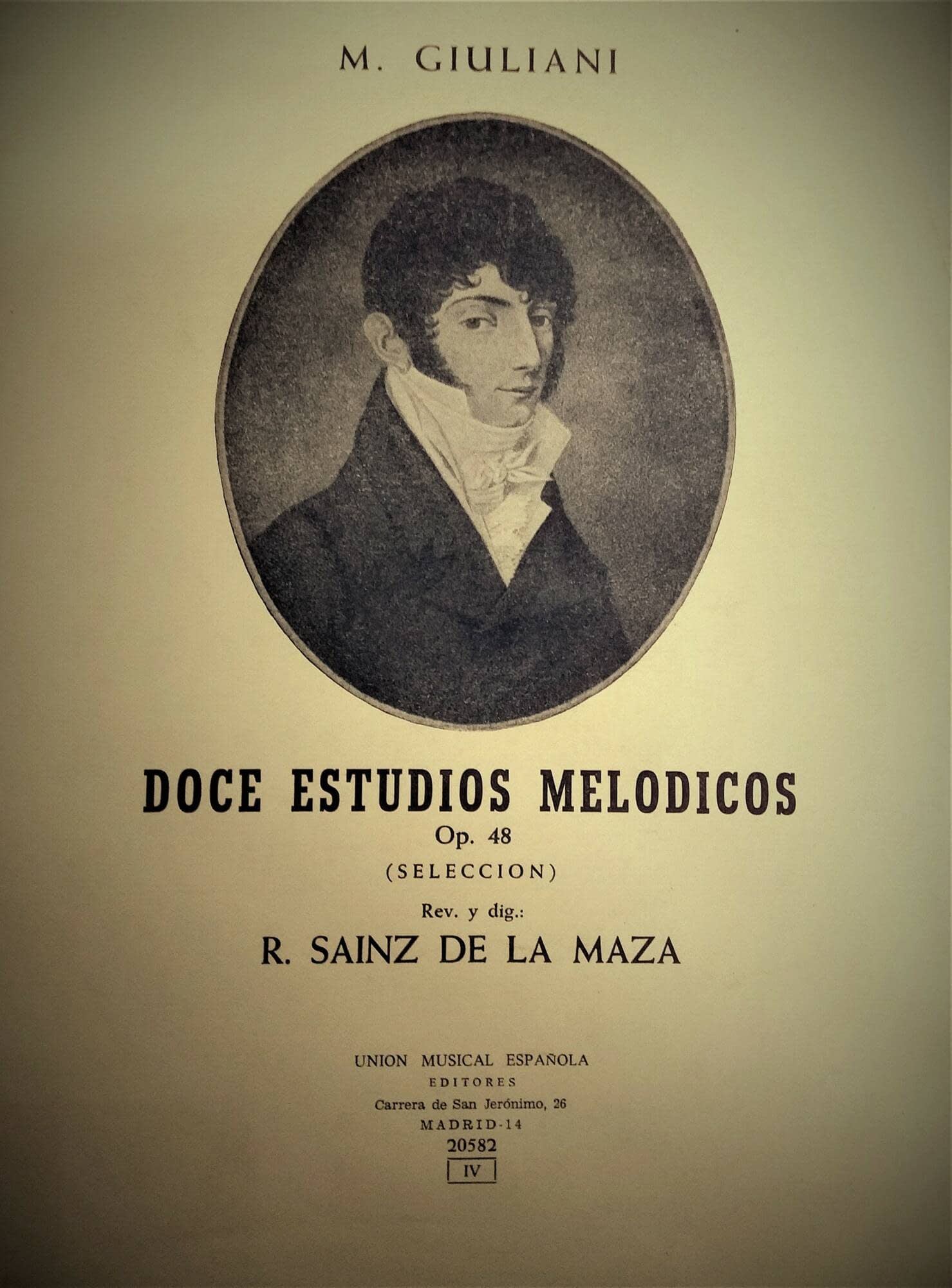 Giuliani, M. Doce estudios melódicos Op.48 (Selección). Guitarra